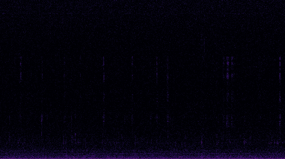 VPU spectrogram, embedded in the frame, speech noise at 80 dB