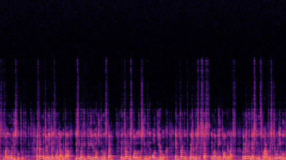 VPU spectrogram, hollow frame, speech noise at 80 dB